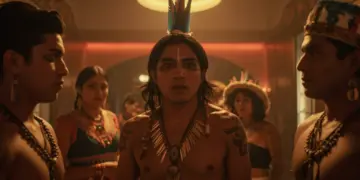 Actores diversos en una escena de cine mexicano independiente, representando la riqueza cultural y el desafío a los estereotipos.