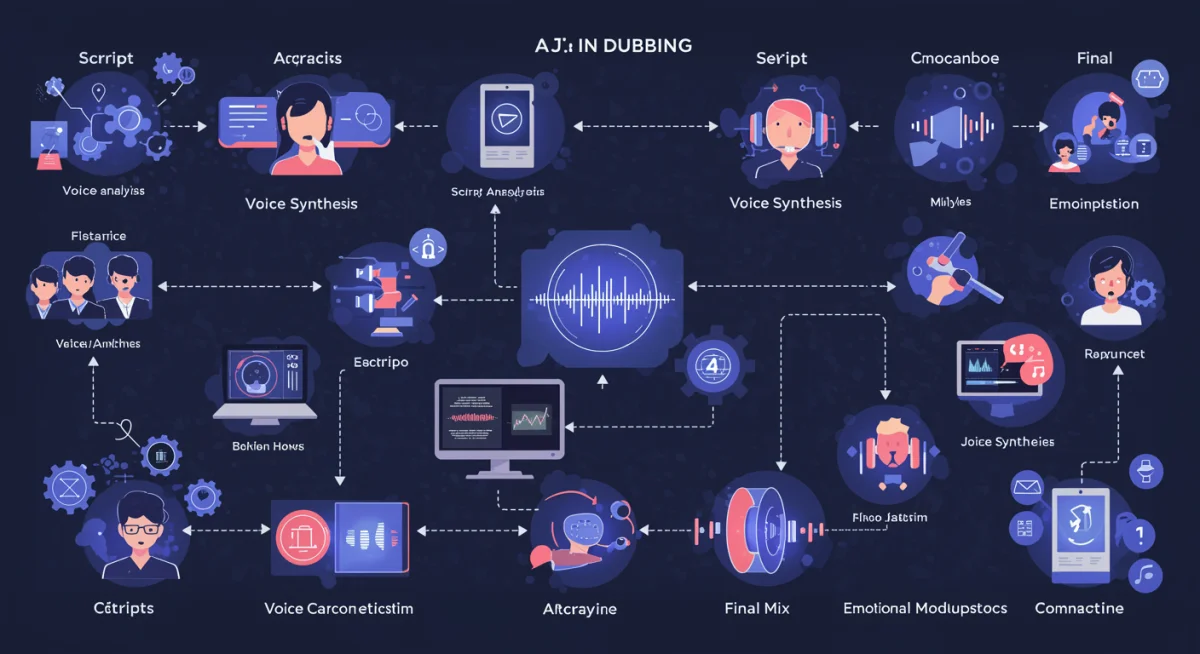 Diagrama de flujo de la inteligencia artificial en el doblaje