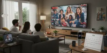 Familia mexicana disfrutando de contenido en streaming en 2026, optimizando sus gastos.