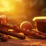 Ritmo Ancestral: Docu-Musical Mexicano 2026 y su Impacto Cultural Instrumentos musicales prehispánicos iluminados, evocando la riqueza cultural de México.