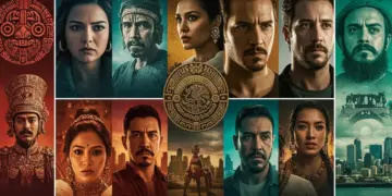 Collage diverso de las 7 series mexicanas más aclamadas por la crítica en 2026, mostrando riqueza cultural y narrativa.