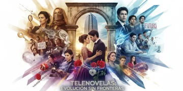 Collage visual de las futuras tendencias del drama mexicano en televisión para 2026, con elementos de misterio, romance y entornos urbanos.
